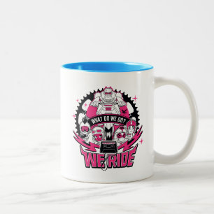 Tien Titans gaan!   "We Ride" Retro Moto Graphic Tweekleurige Koffiemok