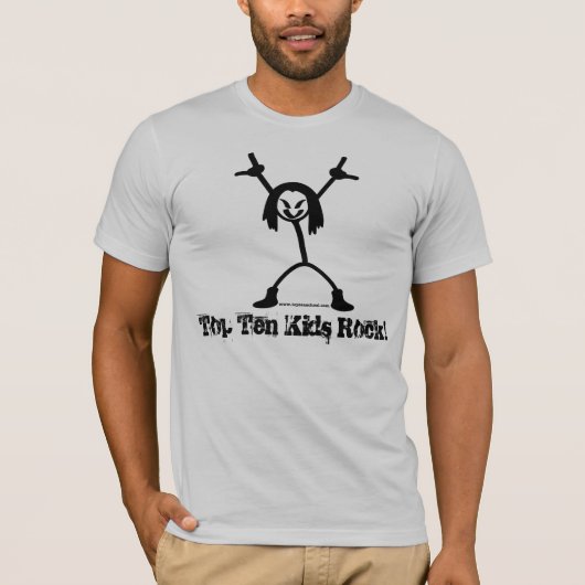 Tien top-tien Rocker Adult Bella Canvas T-Shirt (Voorkant)