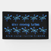 Tien-trage blauw waterschildpadden van 3'x5 spandoek (Horizontaal)