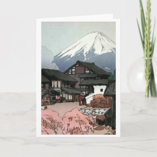 Tien uitzichten Fuji, Funatsu, Yoshida Kaart (Voorkant)