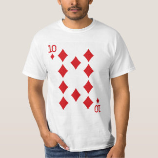 Tien van Diamonds Spelen Kaart T-shirt