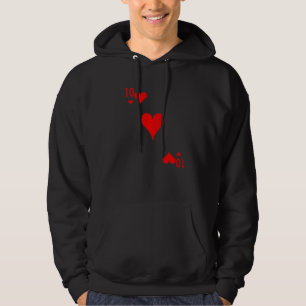 Tien van harten dek van kaarten Halloween kostuum Hoodie