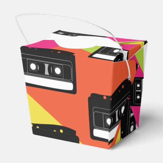 Tien verjaardag jaren '80 Neon Favor Box Bedankdoosjes (Achterkant)