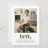 Tien vierkant Foto eerste uitnodiging op verjaarda (Voorkant)