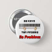 Tien vingers met 88 sleutels ronde button 5,7 cm (Voorkant /achterkant)