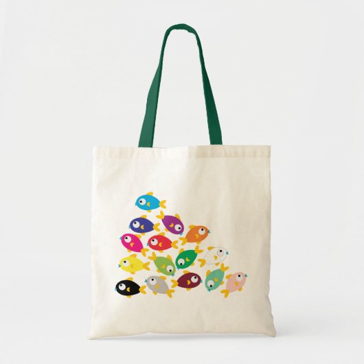Tien vissen tote bag (Voorkant)
