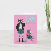 Tienage Birthday voor haar hond en kat op Kaart (Voorkant)