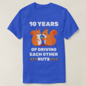 Tiende 10e Tin Wedding Jubileum Funny Couple H T-shirt (Design voorkant)