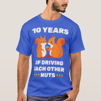 Tiende 10e Tin Wedding Jubileum Funny Couple H T-shirt