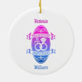 Tiende 10e trouwdag TIN ALUMINUM Keramisch Ornament (Achterkant)