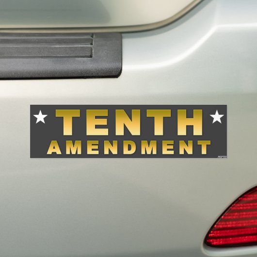 tiende amendement bumpersticker (Op auto)