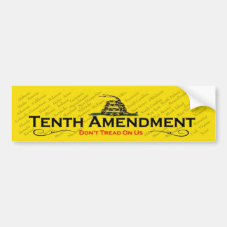 tiende amendement bumpersticker