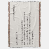 Tiende amendement Grondwet Bill of Rights Deken (Voorkant Verticaal)