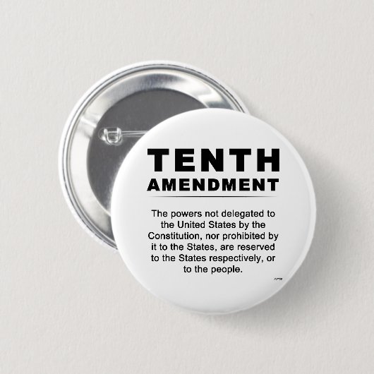 tiende amendement ronde button 5,7 cm (Voorkant /achterkant)