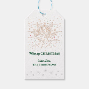 Tiende DAG CHRISTMAS / Label met kerstcadeau Cadeaulabel