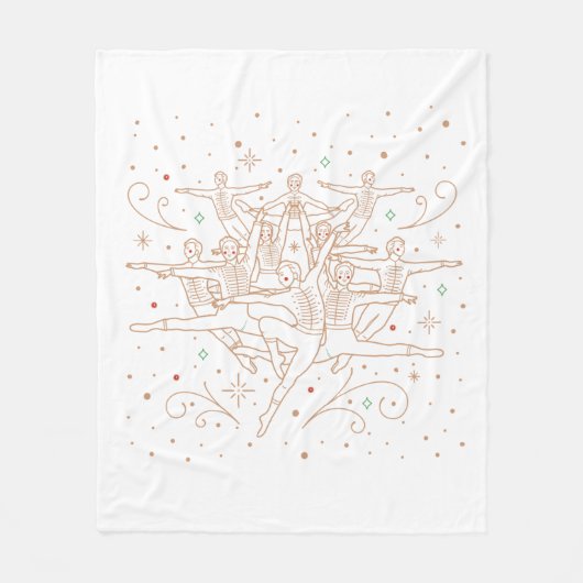 Tiende dag kerstmis, dunne lans fleece deken (Voorkant)