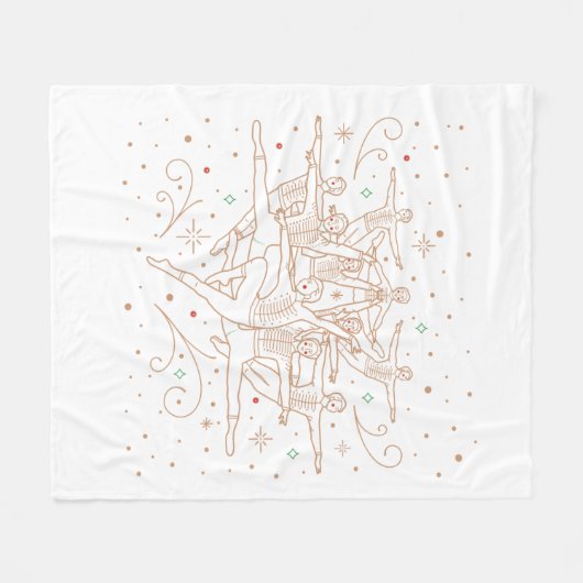 Tiende dag kerstmis, dunne lans fleece deken (Voorkant (Horizontaal))