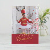 TIENDE DAG VAN KERST / Kerstmis fotokaart Feestdagenkaart (Staand voorkant)