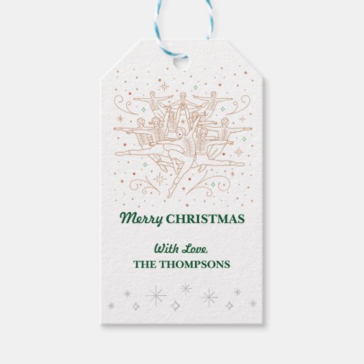 Tiende DAG VAN KERSTMIS / Kerst Gift Label Cadeaulabel (Voorkant)