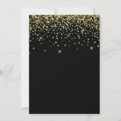 Tiende Jubileum Gold Glitter Confetti Champagne Kaart (Achterkant)