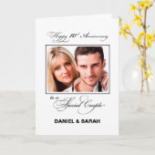 Tiende Jubileum voor bruiloft - Aangepaste naam & Kaart (Gele Bloem)