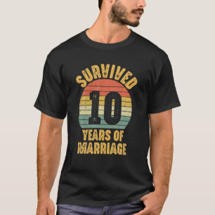 Tiende Jubileum voor huwelijk 10 jaar T-shirt