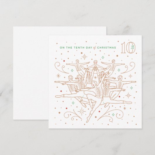 Tiende kerstdag / Fotokaart 5.25 (Voorkant / Achterkant)