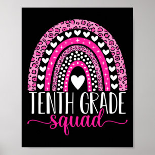 Tiende klas squad team 10e klas leraar ck naar sch poster