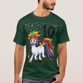 Tiende partij: Tien jaar Unicorn Partij 10e verjaa T-shirt
