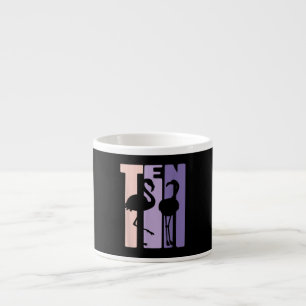 Tiende verjaardag Cute Gift I Flamingo I 10 Year O Espresso Kop