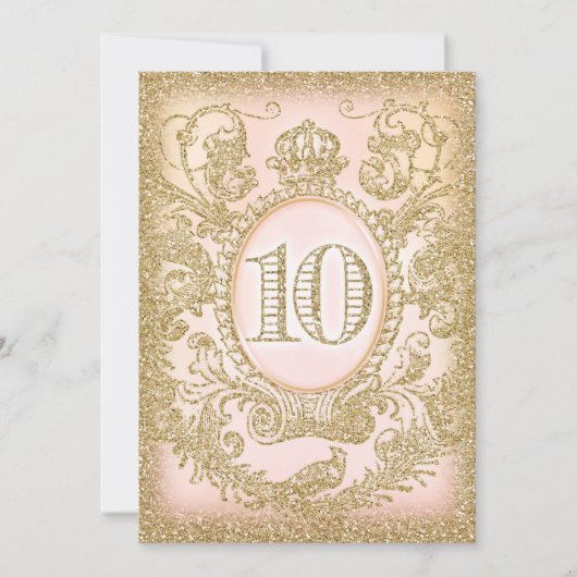 Tiende verjaardag eenmaal op tijd prinses kaart (Voorkant)