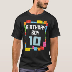 Tiende verjaardag Jongen meester bouwer 10 jaar ou T-shirt