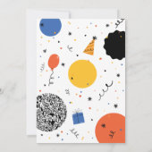 Tiende verjaardag kaars Doodle uitnodiging (Achterkant)