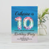 tiende verjaardag kaart (Staand voorkant)