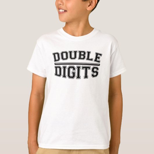 Tiende verjaardag | Tweecijfers verjaardag T-shirt (Voorkant)