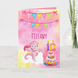 Tiende verjaardag Unicorn Kaart