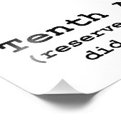 Tiende wijziging van de Amerikaanse grondwet Foto Afdruk (Hoek)