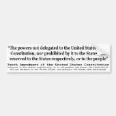 Tiende wijziging van de grondwet van de Verenigde  Bumpersticker (Voorkant)