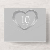 Tienen jubileum 10 jaar feest evenement alles wat  all in one uitnodiging (Achterkant)