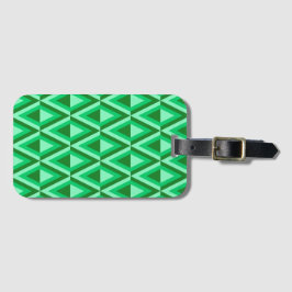 TIENEN VAN GROENE RUIT MARDI GRAS PATROON BAGAGELABEL