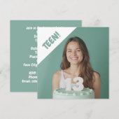 Tiener 13 Jaar Custom Photo Verjaardagsfeest Kaart (Voorkant / Achterkant)