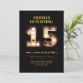 Tiener 15e verjaardag uitnodiging (Staand voorkant)