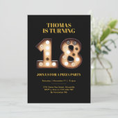 Tiener 18e verjaardag uitnodiging (Staand voorkant)