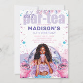 Tiener Afro-Amerikaanse Boba Bubble Tea Verjaardag Kaart (Voorkant)