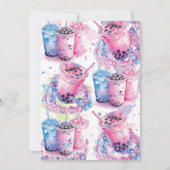 Tiener Afro-Amerikaanse Boba Bubble Tea Verjaardag Kaart (Achterkant)