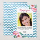 Tiener bedankkaart, volwassene bedankkaart kaart (Voorkant / Achterkant)