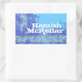 Tiener boys sportnaam blauw id label sticker (Tas)