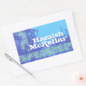 Tiener boys sportnaam blauw id label sticker (Envelop)