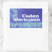 Tiener boys sportnaam donkerblauw id label sticker (Tas)