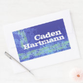 Tiener boys sportnaam donkerblauw id label sticker (Envelop)